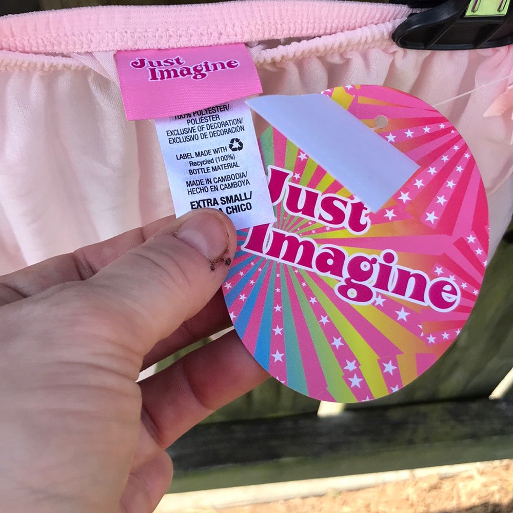 NWT Just Imagine 2 Sheer Dance Skirts Black Pink